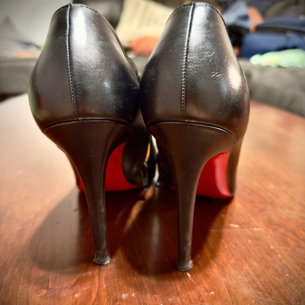 Christian Louboutin Black Ankle Booties size 40 $250